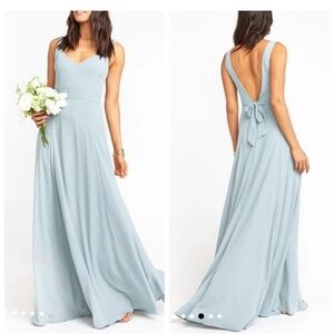 Show Me Your MuMu Powder Blue Maxi Dress